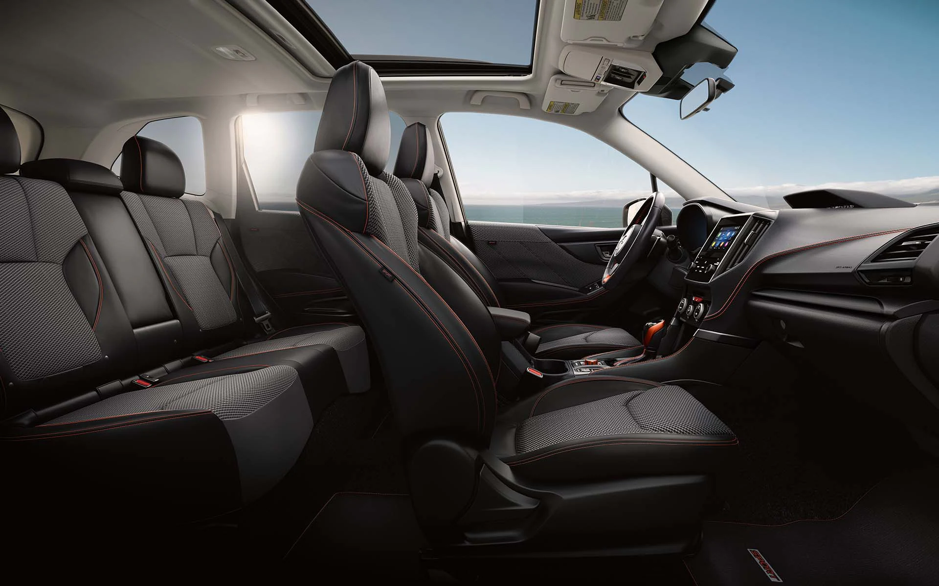 2022 Subaru Forester with Gray Sport Cloth interior.